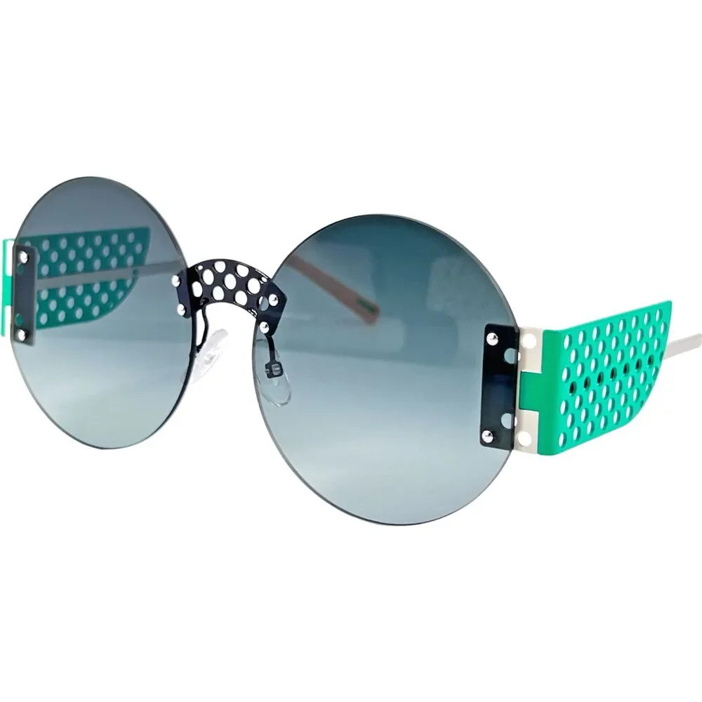 OXYDO O No2 Berendes Rimless Sunglass 7ZJ1I Black Green